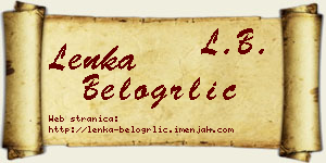 Lenka Belogrlić vizit kartica